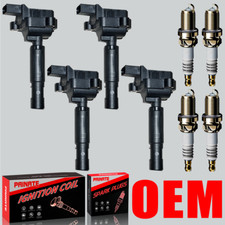 Brand 4X OEM Ignition Coil & Iridium Spark Pl...