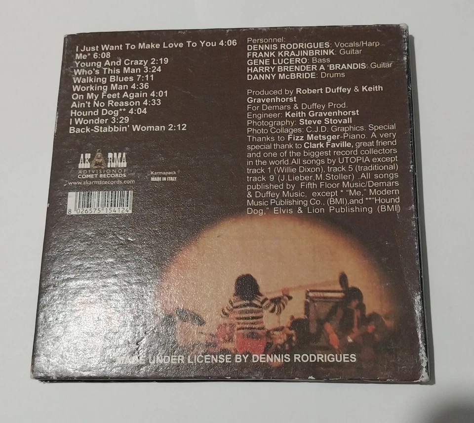 Utopia - Utopia CD Akarma Records Import Foto 2 de 4