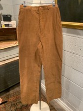 Vintage 1980's Calvin Klein Rust Brown Pleated Corduroy Trousers Size 6
