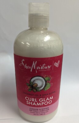 LOT OF 3 - SHEA MOISTURE CURL GLAM SHAMPOO 13 FL. OZ. EA 39 FL.OZ TOTAL