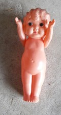Vintage Japan Celluloid Jointed Girl Character Doll 5 3/4" Tall