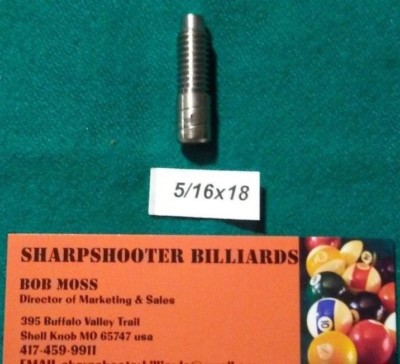 5/16x18 Maintenance arbor for drill or lathe pool cue tips clean retaper rewrap 
