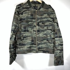 Womens Sanctuary Camouflage Trucker Jacket Size Large