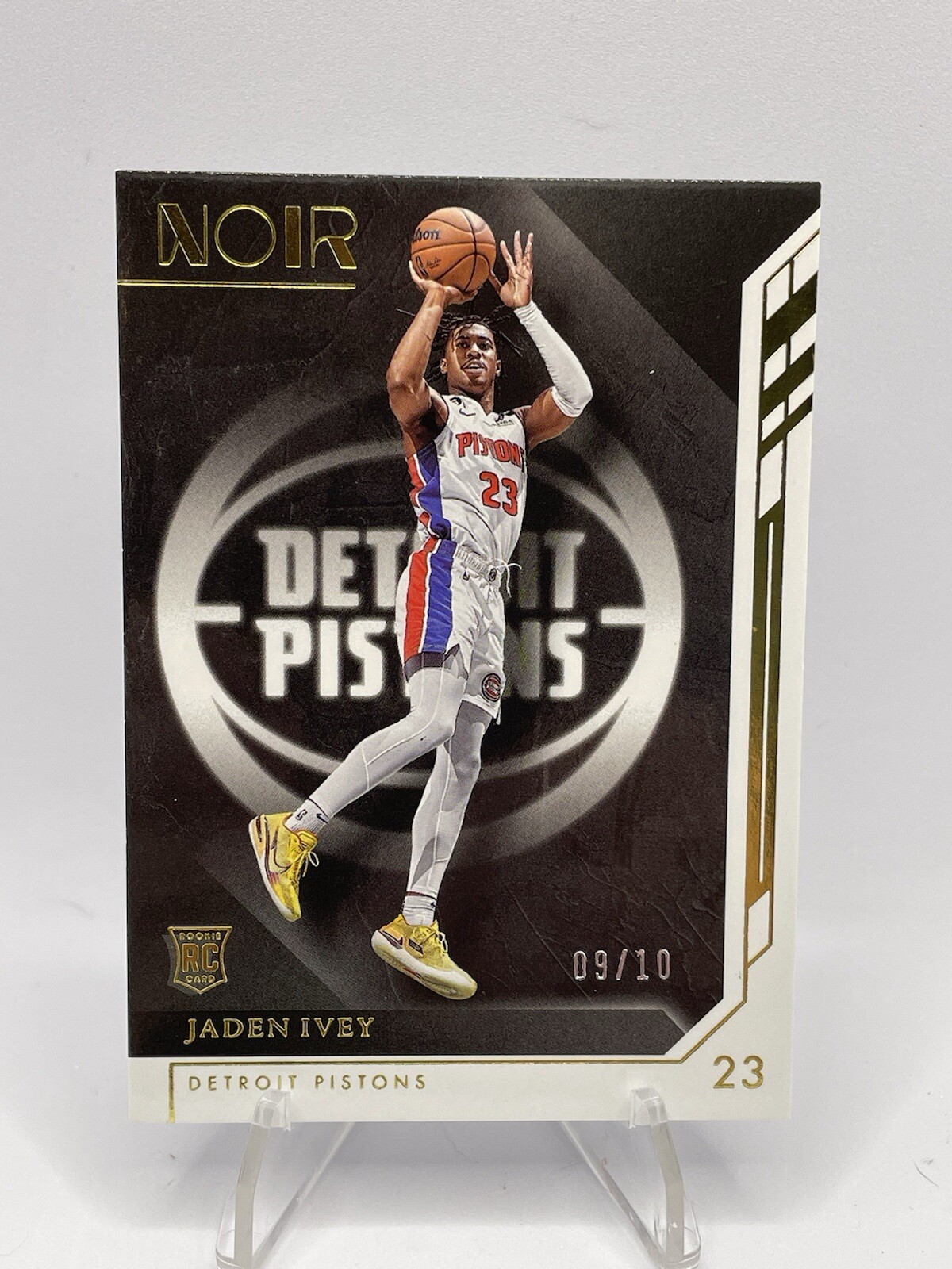 Jaden Ivey 22-23 Noir Association Edition Gold /10 No.167 RC Detroit Pistons