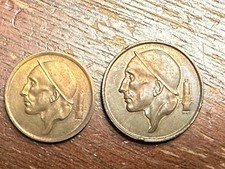 Belgium 1955 & 1958 20 & 50 Centimes Coin Foreign