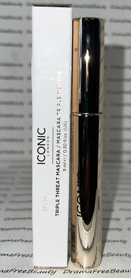 New Iconic London Triple Threat Mascara in BLACK, Full Size, .3 Fl.oz./9ml. BNIB