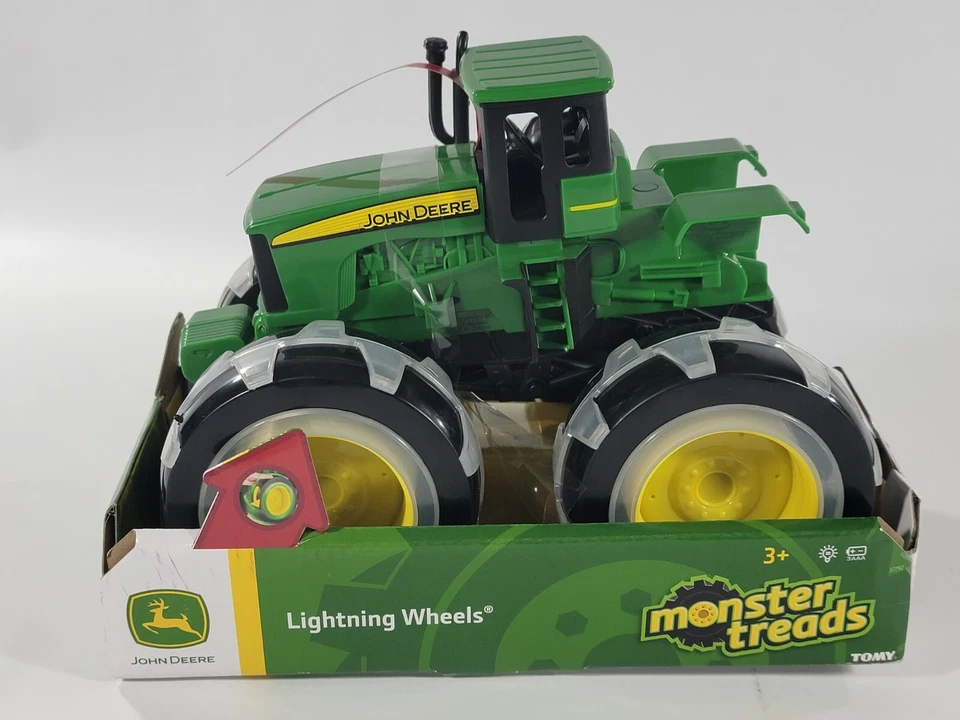 NIB TOMY John Deere Monster Treads Lightning Wheels Tractor Green Lights LP53324 - Image 2 of 4
