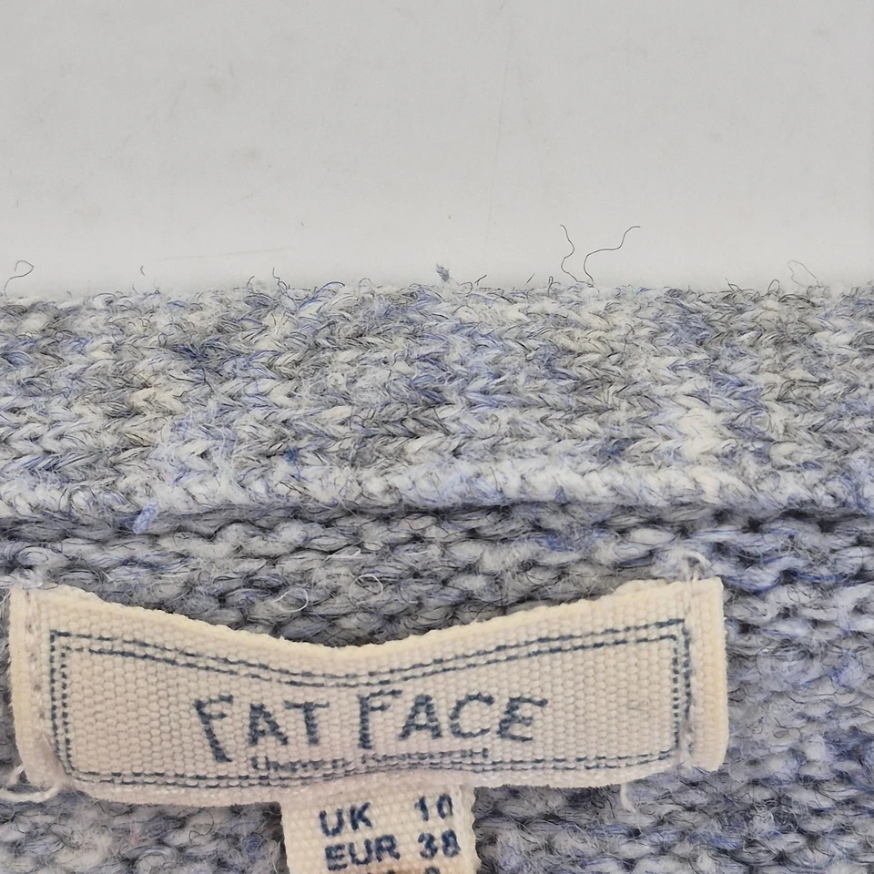 FAT FACE Jumper 10 Azul Mujer Casual Tejido Pullover Suéter Cuello en V - Imagen 4 de 4