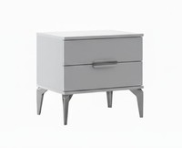 Hochwertiger Designer Nachttisch Graue Nachtkonsole Edle HolzmöBel