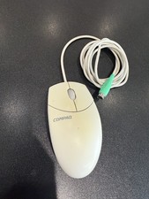 Vintage Logitech/COMPAQ 2-Button Mechanical Trackball Mouse PS/2 90s Retro B3 