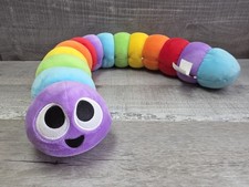 Slither.io Bendable Worm Rainbow 24" Plush Toy Bonkers b145