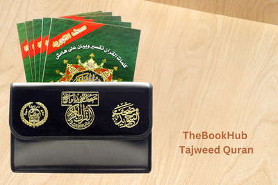 Tajweed Quran Color-Coded 30-Part Set with Word Meanings, Leather Case 17×24 cm