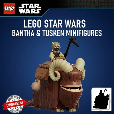 Lego Star Wars Bantha und Tusken Raider Minifigur Set Tatooine Nomad