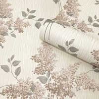 Fiore Tiffany Blumen Tapete Floral GepräGtes Vinyl Belgravia 41341 Kohle