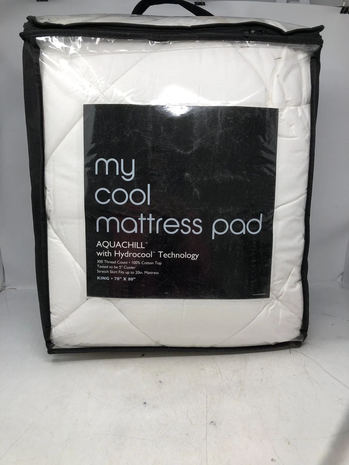 My Cool Mattress Pad King (78" x 80") AQUACHILL Hydrocool 100% Cotton Top