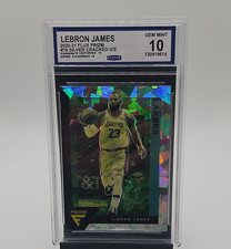 Panini 2020-21 Flux LeBron James #79 Silver Cracked Ice CGC 10 Lakers