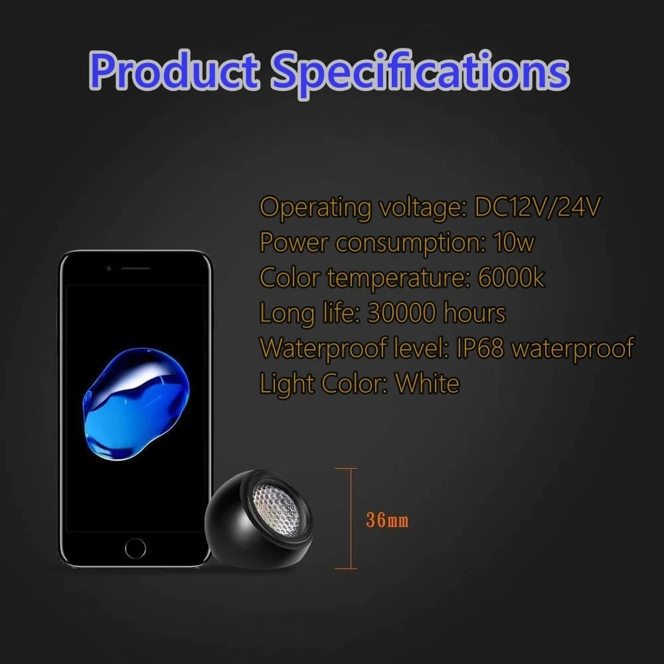 Luz de reversa LED universal de alta potencia luz de respaldo para automóvil SUV camión RV Foto 2 de 4