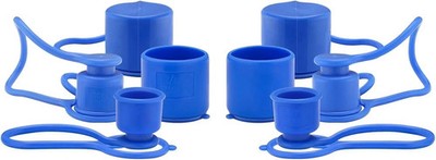 Blue Dust Caps Plugs for 1/2'' Flat Face Hydraulic Quick Connect Couplers, 4 S...