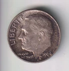 1964-P ROOSEVELT DIME 10¢ PHILADELPHIA 90% SILVER COIN UNITED STATES MINT