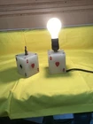 Vintage Aces Glass Lamp.