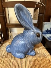 Sylvac Large Blue Snub Nose Rabbit 1027 21cm Very Good Condition No Damage