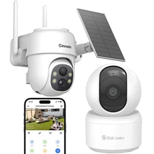 2K 3MP Solar Security Camera Outdoor Wireless WiFi Battery Powered Color Night