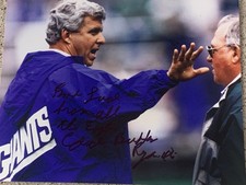BUDDY RYAN PHILADELPHIA EAGLES AUTOGRAPHED SIGNED 8X10 WITH BILL PARCELLS SALE
