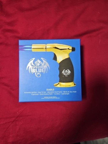 Special Blue Diablo Professional Butane Torch - GOLD -