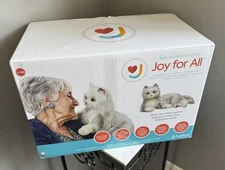 Ageless Innovations Joy For All Companion Cat Silver W/ White Mitts NEW IN BOX!