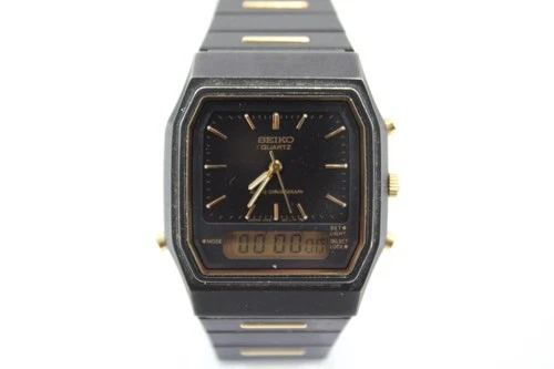 Vintage Seiko Ana Digi Chronograph Alarm Watch Ref H461-5030 Quartz WORKING