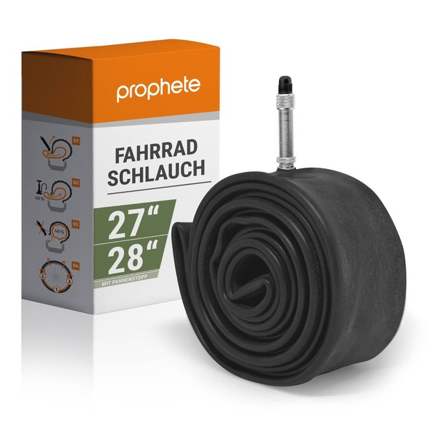 Prophete Fahrradschlauch, 27-28 Zoll, Dunlopventil, 28-630, 40-622, Pannenstopp-image