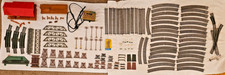 Mega Lot AS-IS Vintage HO Scale Model Train Trackside Scenery, Track Power
