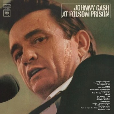 Johnny Cash At Folsom Prison Music Album Cover Poster Print 12 x 12