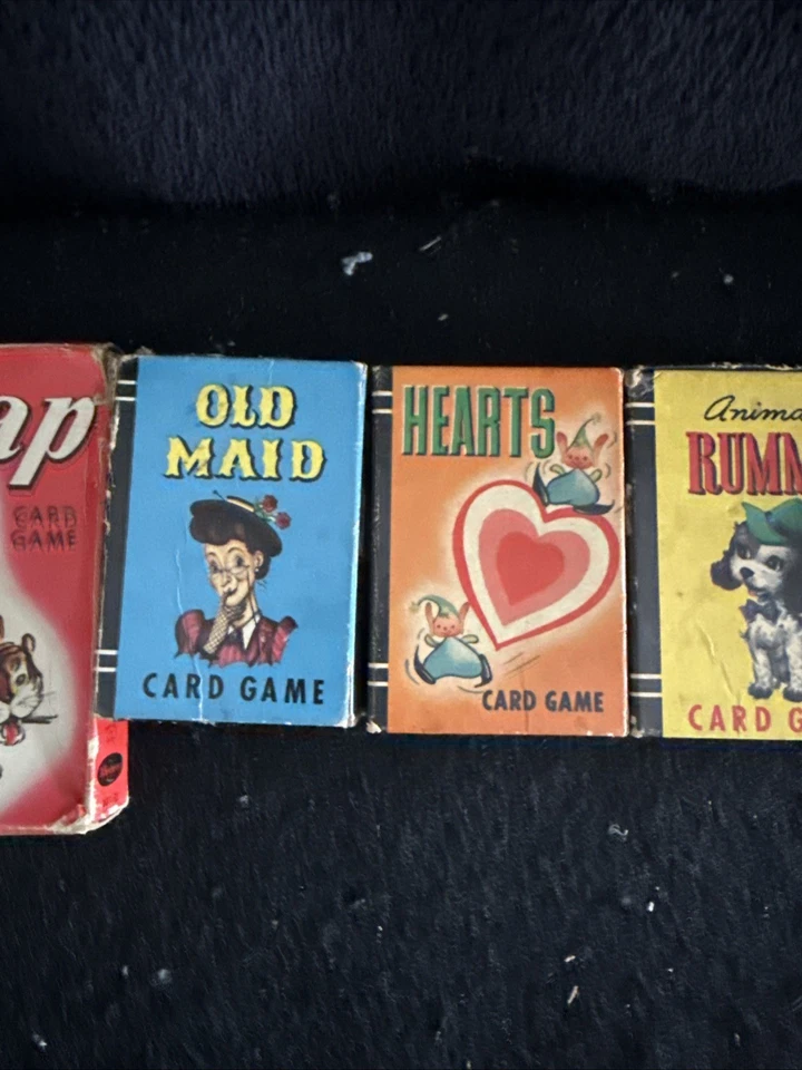 Lote De 5 Antiguos Corazones De Colección Juego De Cartas Whitman Derechos De Criada Rummy Foto 3 de 4