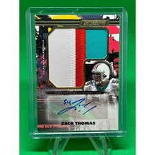 2023 Topps Composite Jumbo Patch Auto Red /5 Zach Thomas Miami Dolphins
