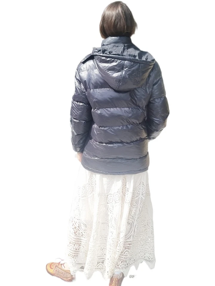 Moncler Acolchado Abajo Puffer Chaqueta Lujo Diseñador Esquí Abrigo Negro Bombardero Invierno Foto 3 de 4