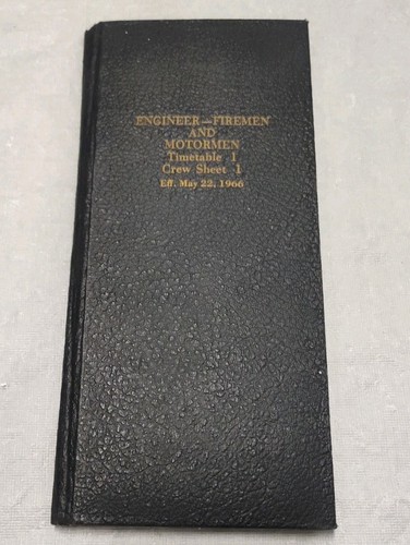 Long Island Railroad Employee crew Sheet To Timetable Engineer Firemen 1966 Vtg 