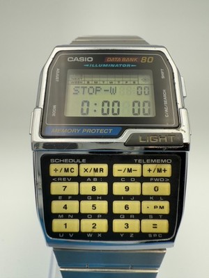 CASIO DBC-810 Data Bank 80 Digital Calculator Watch Silver - Rank