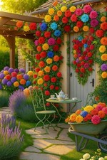 1000 Climbing Rose Seeds Mixed 9 Color - Non-GMO Perennial Vine Flower for G...