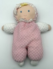 Vintage Eden Baby s First Soft Doll Pink Terrycloth Waffle Weave 10 Plush Toy