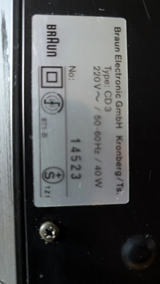 Braun Atelier CD 3 CD-Player getestet /funktioniert einwandfrei. - Bild 3 von 4