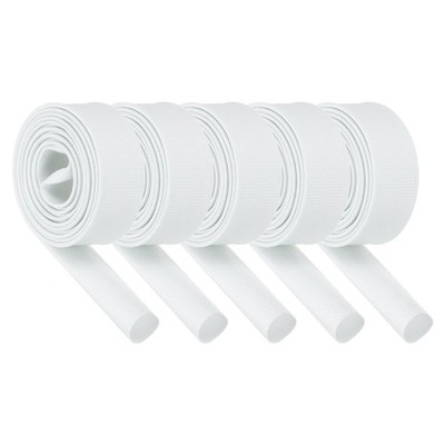 5Pcs Wire Insulation Braid Fire Sleeve,6.6Ft-20mm ID White, High Temp Silicone