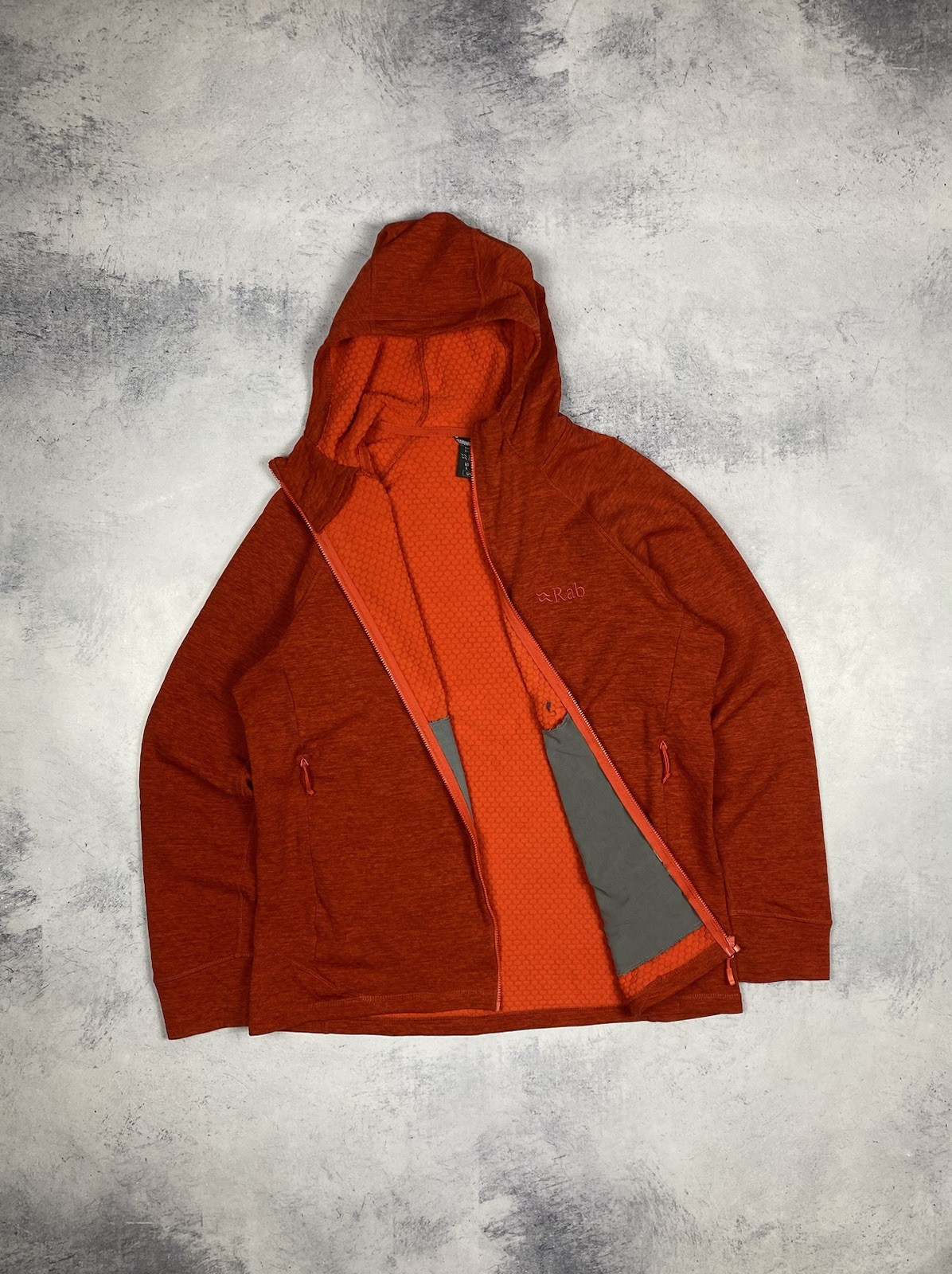 Rab Nexus Jacket Mens Full Zip Hoodie Size L Orange Gorpcore Outdoor