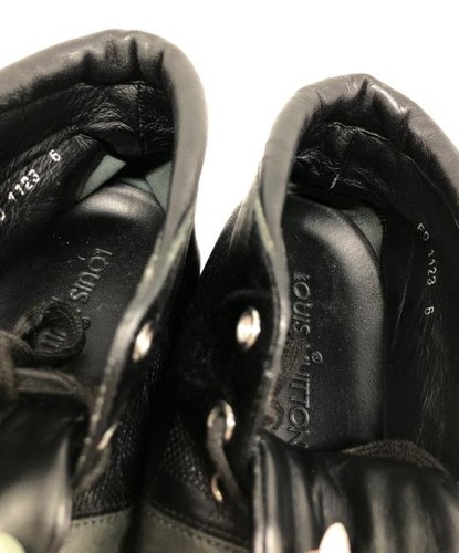 Zapatillas de cuero Louis Vuitton para hombre 7,0 EE. UU. buenas usadas sin caja negras - Imagen 10 de 10