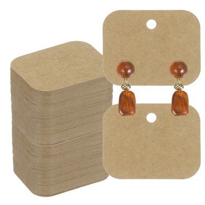 400 Kraft Paper Earrings Display Cards 1.6\''x2\'', Brown