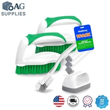 Durable Green 7 Pack Cleaning Brushes with Multi-Surface Usage for Tough Stains