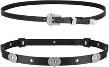 2 PCS Hat Bands for Cowboy Hats Cowboy Hat Band Adjustable Western Black Hats..