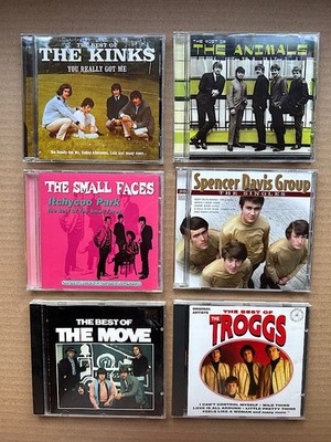 1960's - 6 X CDs - kinks/animals/small faces/the move/troggs/spencer davis group