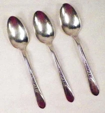 3 Priscilla Silverplate Teaspoons Rogers International 1941 Lady Ann Spoon