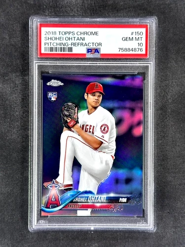 2018 Topps Chrome #150 Shohei Ohtani Pitching Refractor Rookie RC PSA 10 Gem